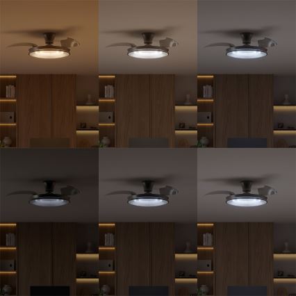 Philips - димируемо LED таванно осветително тяло с вентилатор ATLAS LED/35W/230V матов хром + дистанционно управление