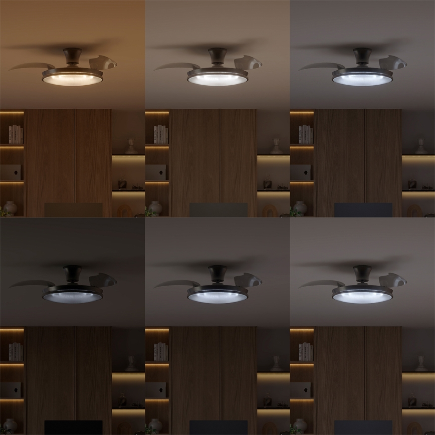 Philips - димируемо LED таванно осветително тяло с вентилатор ATLAS LED/35W/230V матов хром + дистанционно управление