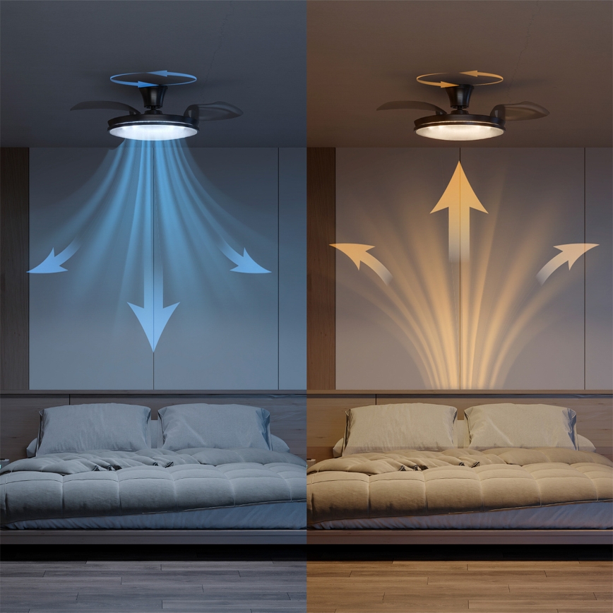 Philips - димируемо LED таванно осветително тяло с вентилатор ATLAS LED/35W/230V матов хром + дистанционно управление