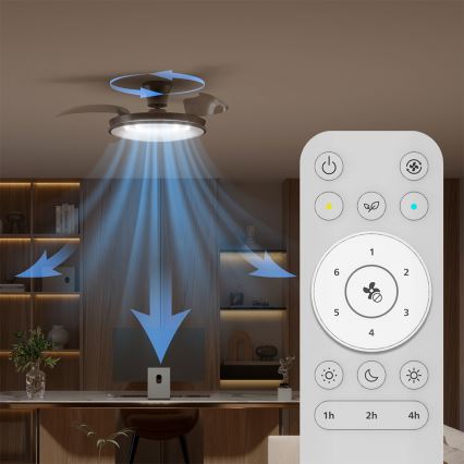 Philips - димируемо LED таванно осветително тяло с вентилатор ATLAS LED/35W/230V матов хром + дистанционно управление