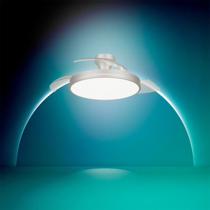 Philips - димируемо LED таванно осветително тяло с вентилатор ATLAS LED/35W/230V матов хром + дистанционно управление
