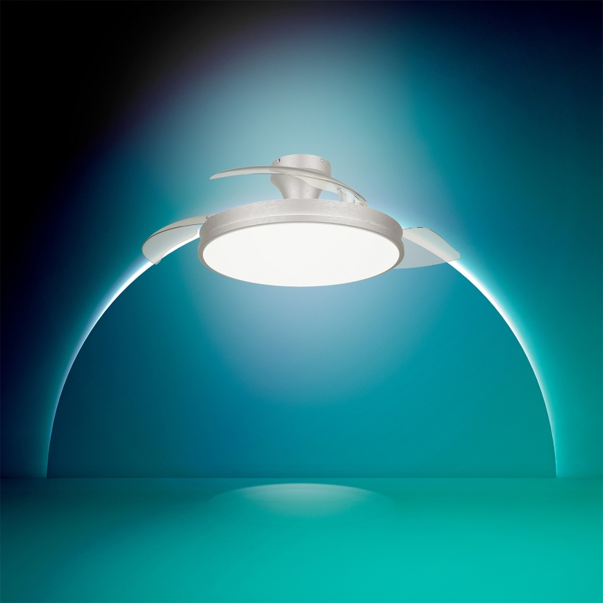 Philips - димируемо LED таванно осветително тяло с вентилатор ATLAS LED/35W/230V матов хром + дистанционно управление