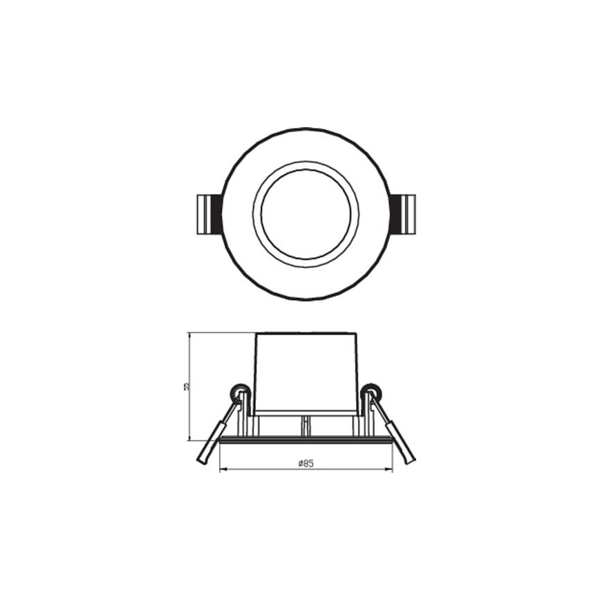 Philips - Димируемо LED вградено таванно осветително тяло за баня DIVE LED/5W/230V IP65