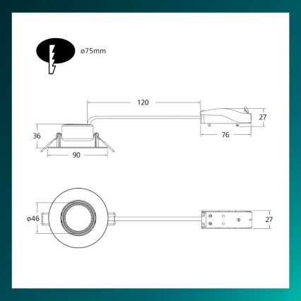 Philips - Димируемо вградено LED осветително тяло CILANTRO LED/5W/230V 4000K бяло