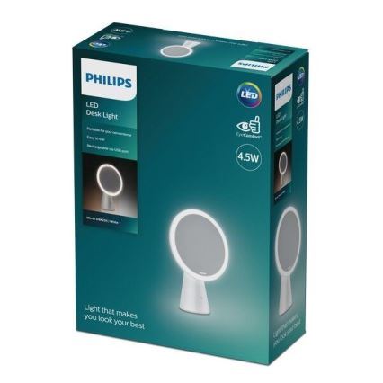 Philips - Димируемо козметично огледало с LED подсветка MIRROR LED/4,5W/5V