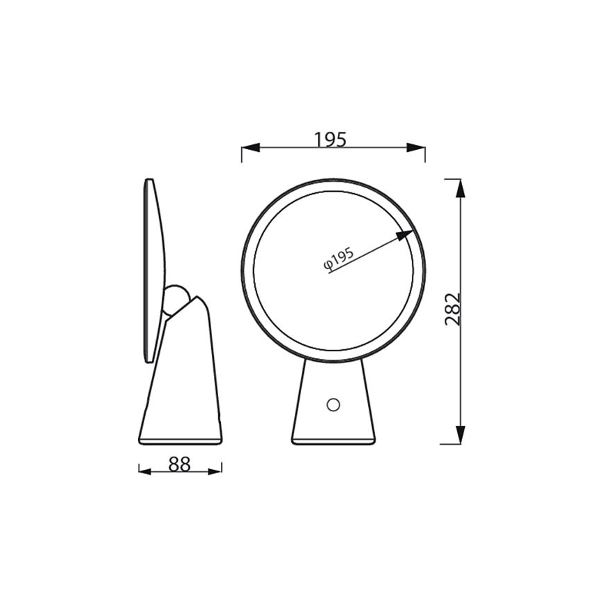 Philips - Димируемо козметично огледало с LED подсветка MIRROR LED/4,5W/5V