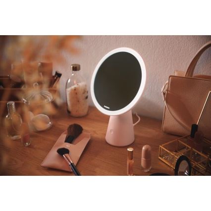Philips - Димируемо козметично огледало с LED подсветка MIRROR LED/4,5W/5V
