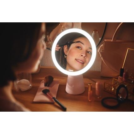 Philips - Димируемо козметично огледало с LED подсветка MIRROR LED/4,5W/5V