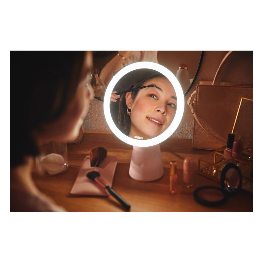 Philips - Димируемо козметично огледало с LED подсветка MIRROR LED/4,5W/5V