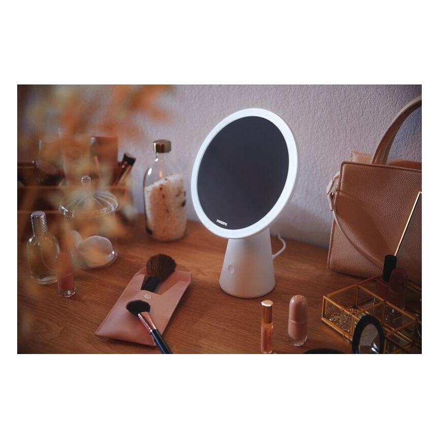 Philips - Димируемо козметично огледало с LED подсветка MIRROR LED/4,5W/5V