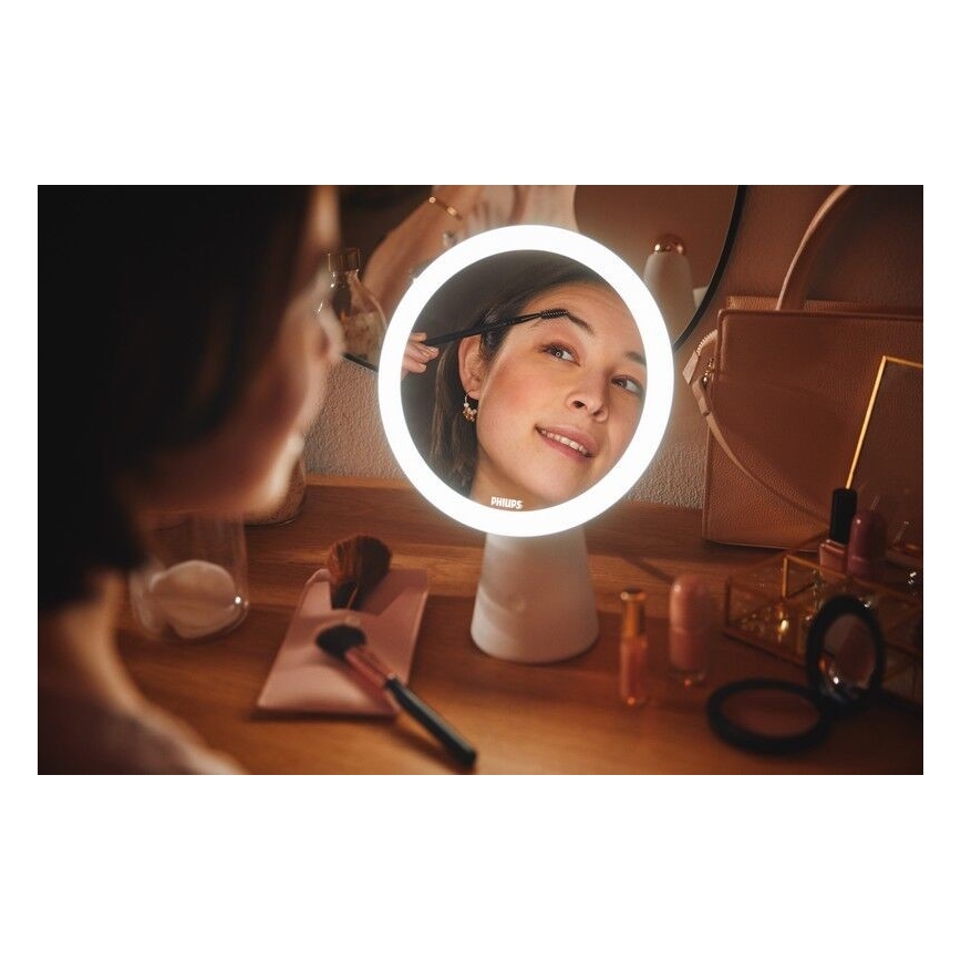 Philips - Димируемо козметично огледало с LED подсветка MIRROR LED/4,5W/5V