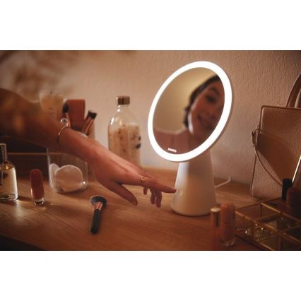 Philips - Димируемо козметично огледало с LED подсветка MIRROR LED/4,5W/5V