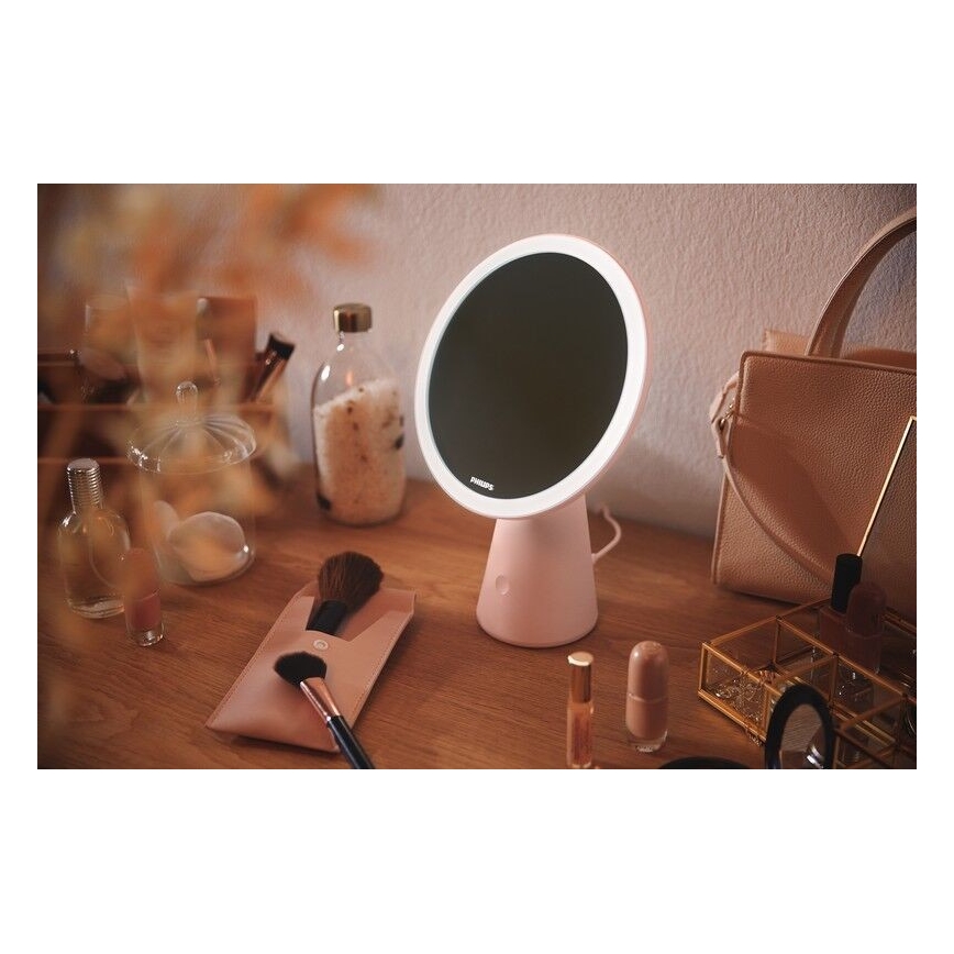 Philips - Димируемо козметично огледало с LED подсветка MIRROR LED/4,5W/5V