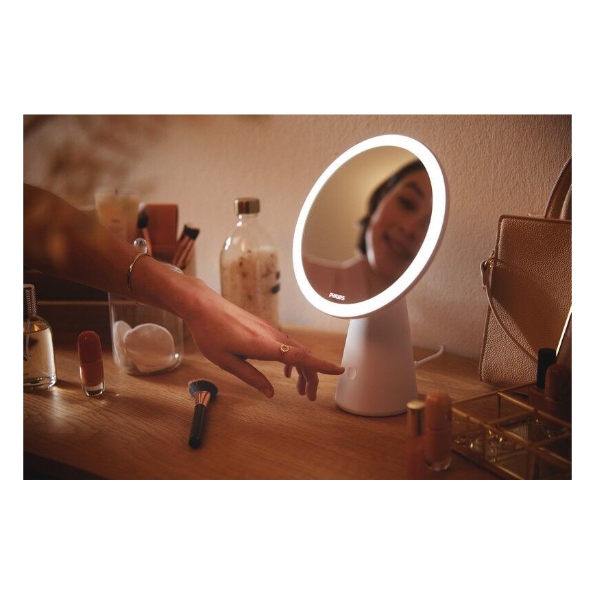 Philips - Димируемо козметично огледало с LED подсветка MIRROR LED/4,5W/5V