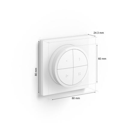 Philips - Дистанционно управление с превключвател Hue TAP 1xCR2032 бяло