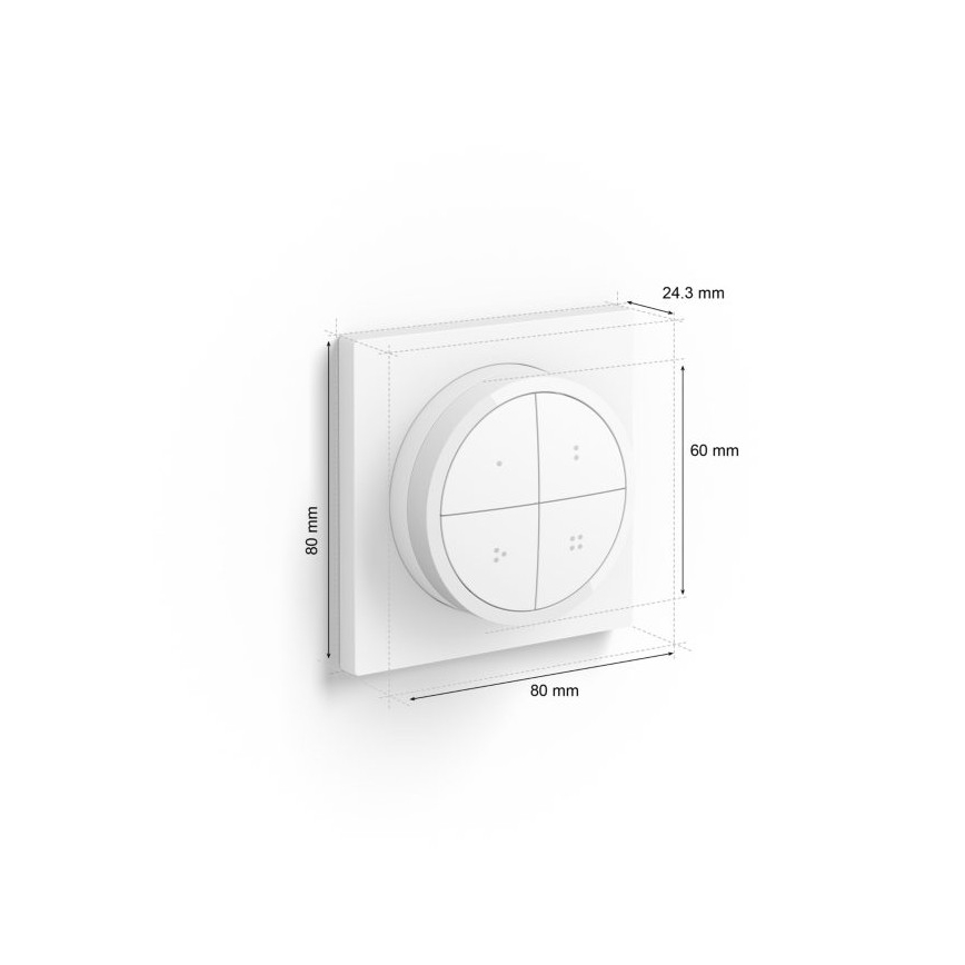 Philips - Дистанционно управление с превключвател Hue TAP 1xCR2032 бяло