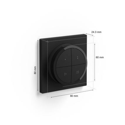Philips - Дистанционно управление с превключвател Hue TAP 1xCR2032 черно