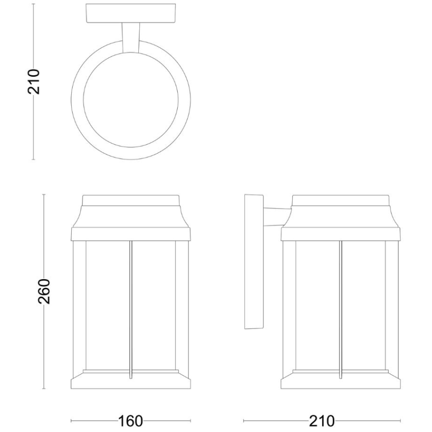Philips - Екстериорен аплик BELLINI 1xE27/25W/230V IP44