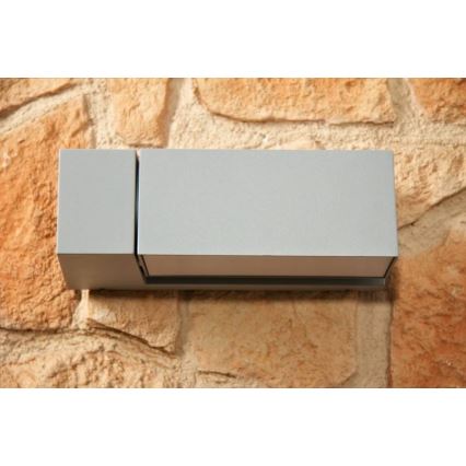 Philips - Екстериорен аплик BORDER 1xE27/23W/230V IP44 сив