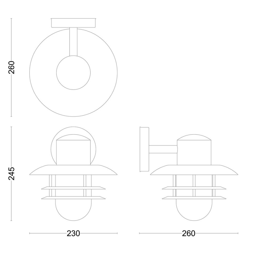Philips - Екстериорен аплик INYMA 1xE27/25W/230V IP44