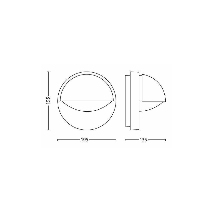 Philips - Екстериорен аплик JUNE 1xE27/12W/230V IP44