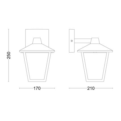 Philips - Екстериорен аплик KINNO 1xE27/25W/230V IP44