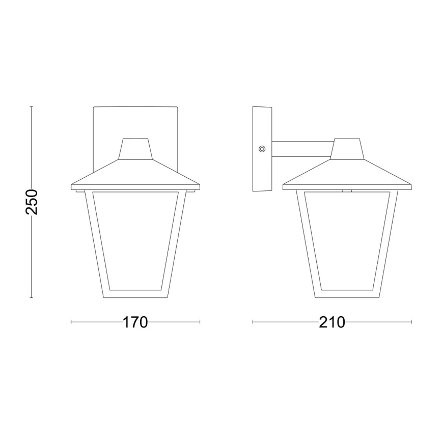 Philips - Екстериорен аплик KINNO 1xE27/25W/230V IP44