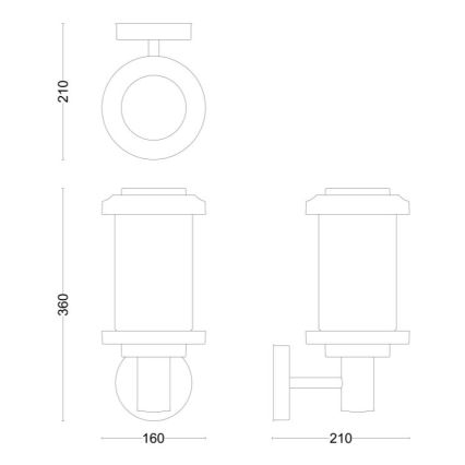 Philips - Екстериорен аплик LISTRA 1xE27/25W/230V IP44