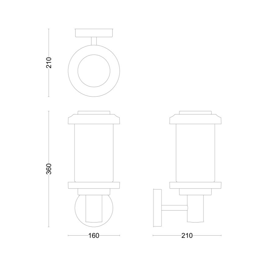 Philips - Екстериорен аплик LISTRA 1xE27/25W/230V IP44