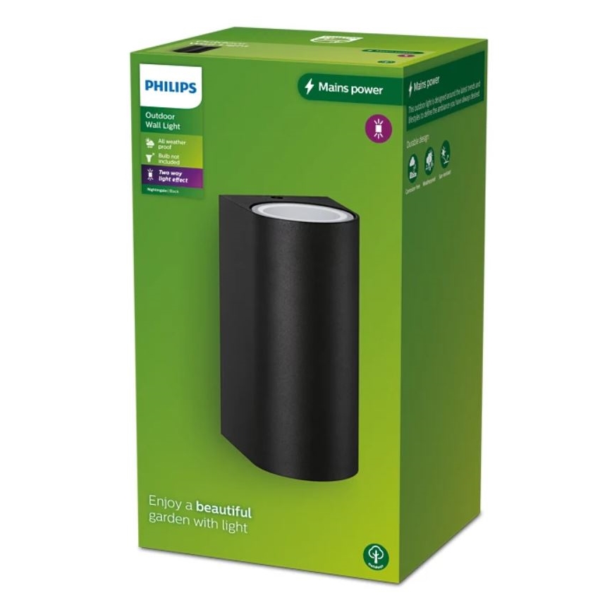 Philips - Екстериорен аплик NIGHTINGALE 2xGU10/35W/230V IP44