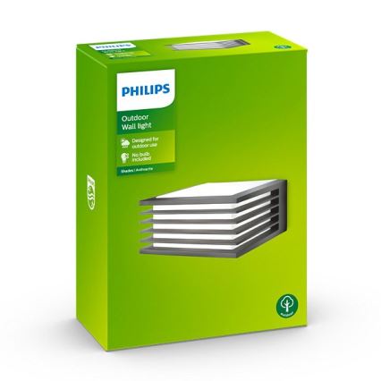Philips - Екстериорен аплик 1xE27/15W/230V IP44 антрацит