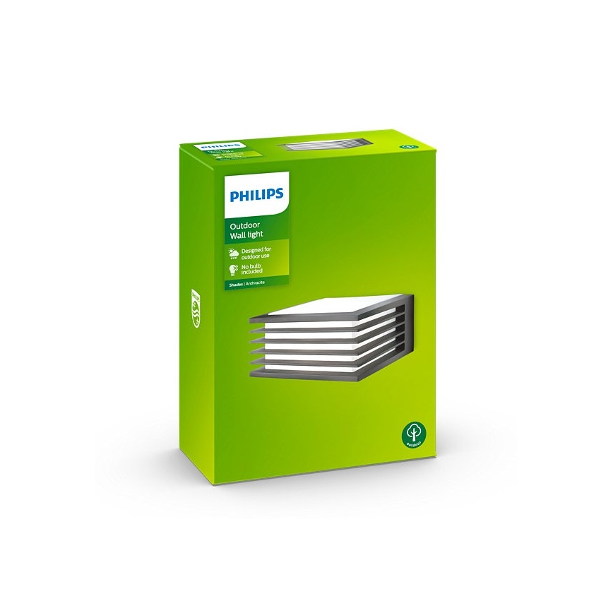 Philips - Екстериорен аплик 1xE27/15W/230V IP44 антрацит