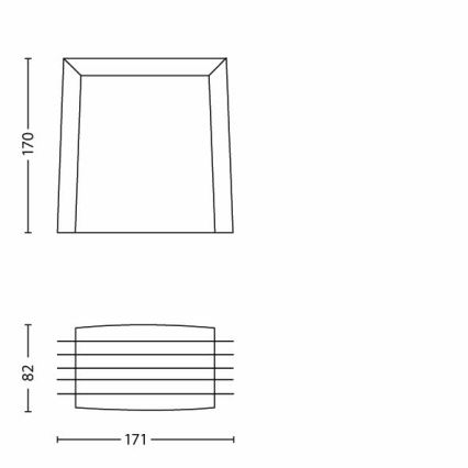Philips - Екстериорен аплик 1xE27/15W/230V IP44 антрацит