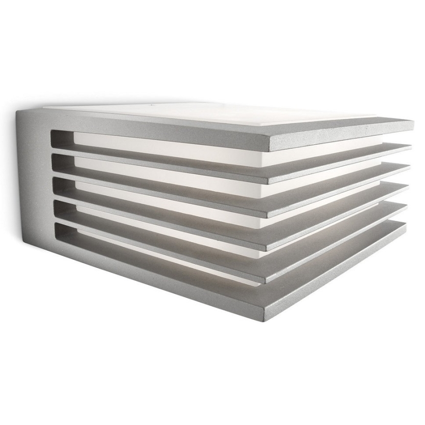 Philips - Екстериорен аплик SHADES 1xE27/15W/230V IP44 сив