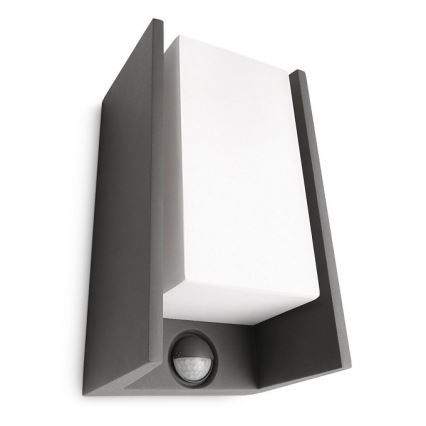 Philips - Екстериорен аплик със сензор BRIDGE 1xE27/15W/230V IP44