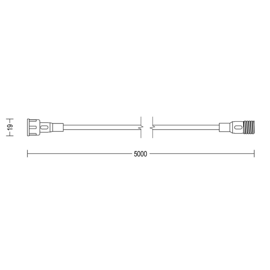 Philips - Екстериорен разклонител 5 м IP67