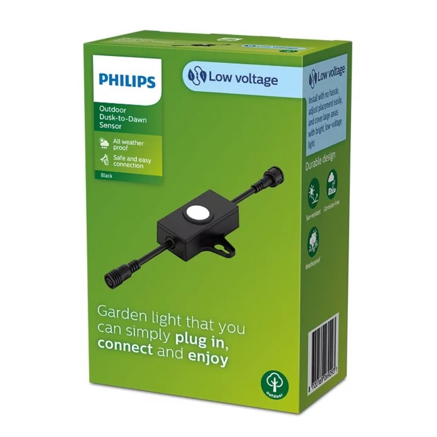 Philips - Екстериорен сензор за здрач с таймер GARDENLINK 24V IP67
