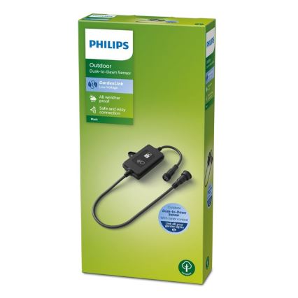 Philips - Екстериорен сензор за здрач с таймер IP44