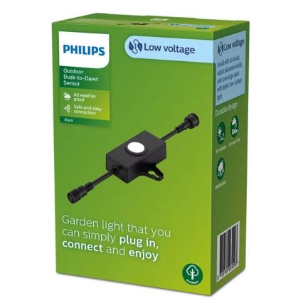 Philips - Екстериорен сензор за здрач с таймер GARDENLINK 24V IP67