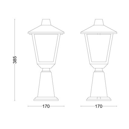 Philips - Екстериорна лампа KINNO 1xE27/25W/230V IP44