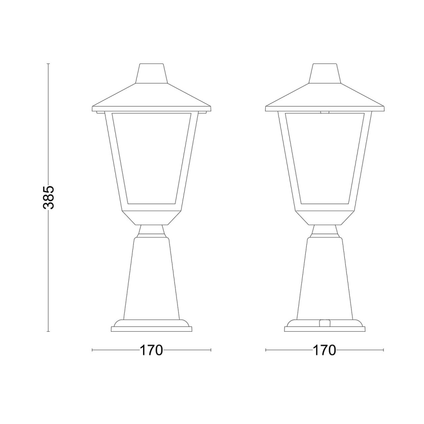 Philips - Екстериорна лампа KINNO 1xE27/25W/230V IP44