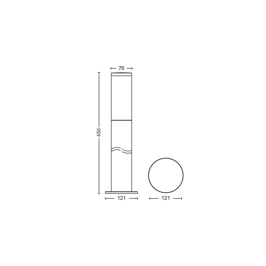 Philips - Екстериорна лампа 1xE27/20W/230V 45см IP44