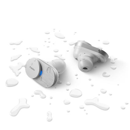 Philips Fidelio T1WT/00 - Безжични слушалки IPX4 2x 60 mAh + 650 mAh сребристи