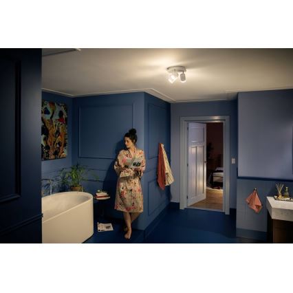 Philips - LED регулируемо осветително тяло за баня Hue ADORE 3xGU10/5W/230V IP44 + дистанционно управление