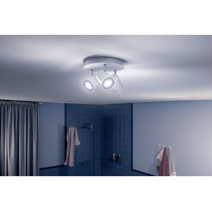 Philips - LED регулируемо осветително тяло за баня Hue ADORE 3xGU10/5W/230V IP44 + дистанционно управление