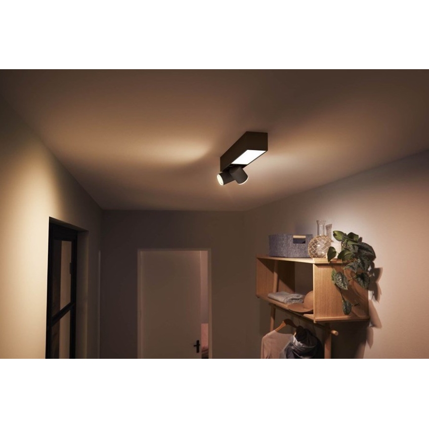Philips - LED RGBW регулируемо точково осветително тяло Hue CENTRIS LED/11W/230V + 2xGU10/5,7W