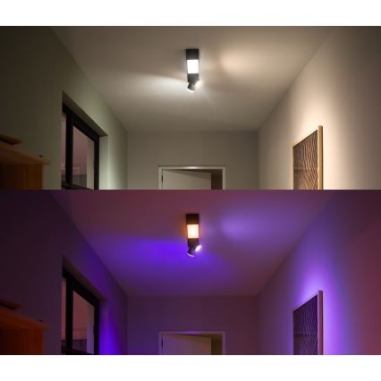 Philips - LED RGBW регулируемо точково осветително тяло Hue CENTRIS LED/11W/230V + 2xGU10/5,7W