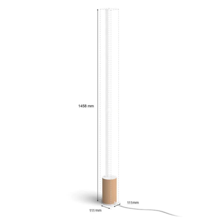 Philips - LED RGBW регулируема настолна лампа Hue SIGNE LED/29W/230V 2000-6500K бежова