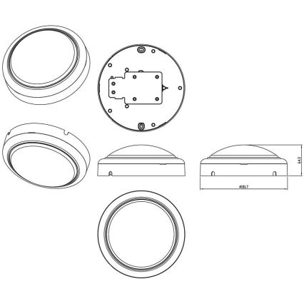 Philips - LED Аплик PROJECTLINE LED/15W/230V IP65