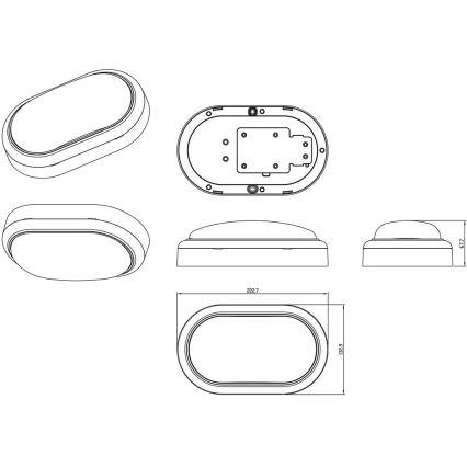 Philips - LED Аплик PROJECTLINE LED/15W/230V IP65